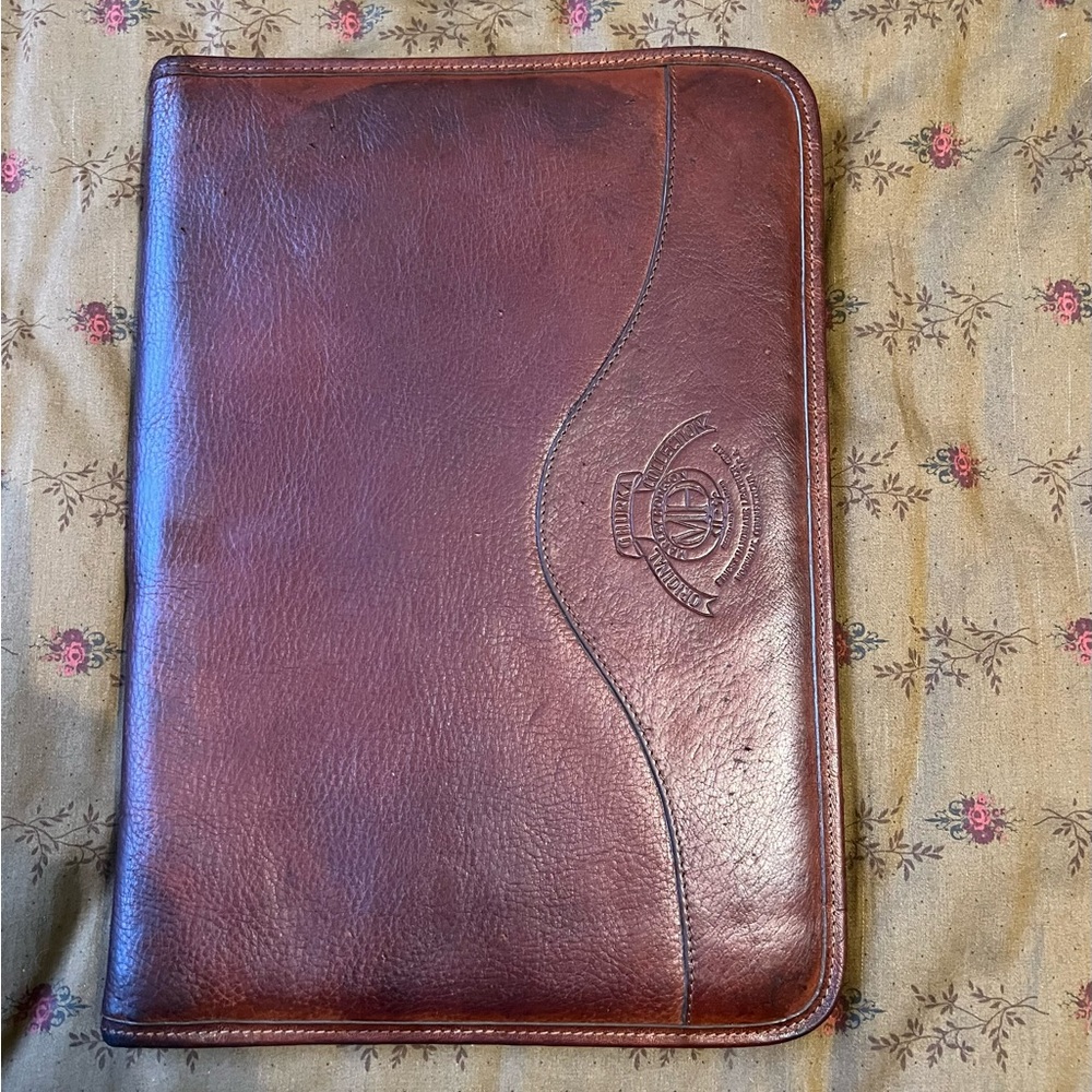 Ghurka portfolio vintage chestnut 38 leather